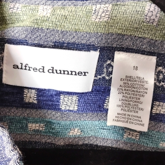 NWT Alfred Dunner Open Front Blazer Size 18 Casual Textured Beaded - Picture 6 of 7